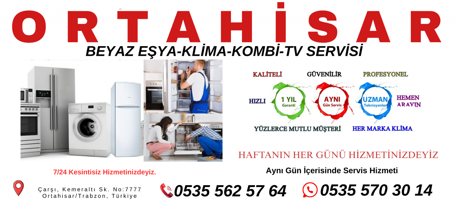 Ortahisar Beyaz Eşya Servisi